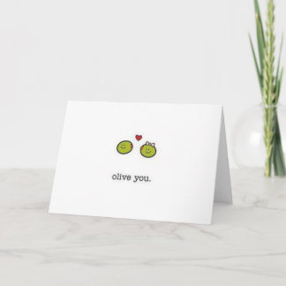 Tarjeta Te amo aceituna