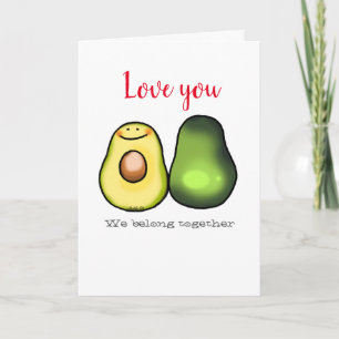 Tarjeta Te amo aguacates