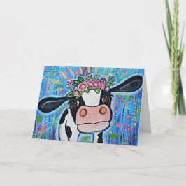 Tarjeta "Te amo al mooo-n & back" Cute Cow