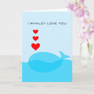 Tarjeta Te Amo Aniversario De Valentine Ocean Whale