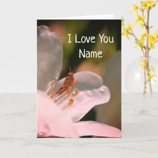 Tarjeta Te Amo Azalea Flor Personalizada