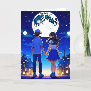 Tarjeta Te Amo Babe, Pareja de Anime Romántico