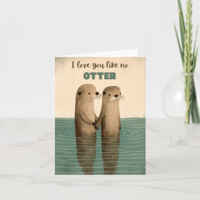 Tarjeta Te amo como ninguna nutria (Anverso)