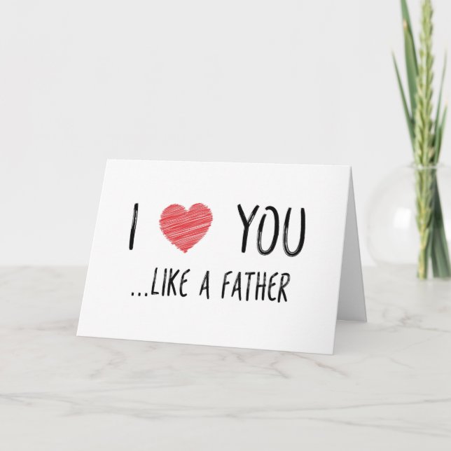 Tarjeta Te amo como un padre, el día del padre (Anverso)