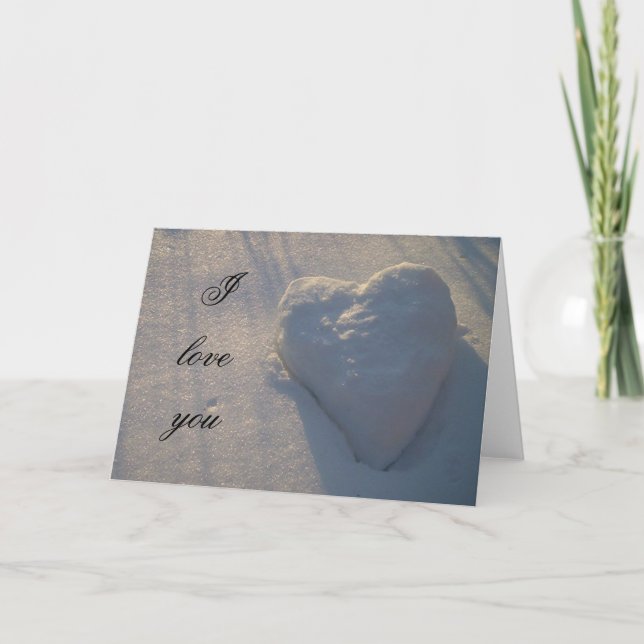 Tarjeta Te amo corazón (Anverso)