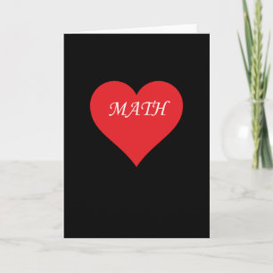 Tarjeta Te Amo Corazón de San Valentín de Matemáticas