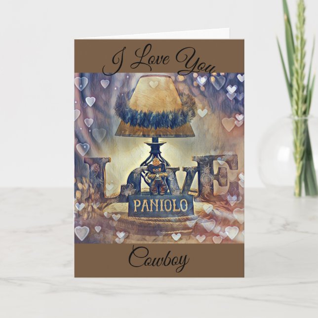 Tarjeta Te Amo Cowboy (Anverso)