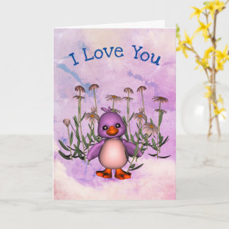 Tarjeta Te Amo Cute Daisies De Aves Personalizadas