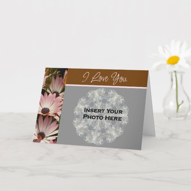 Tarjeta Te Amo Daisies Africanos Flower Photo (Planta pequeña)