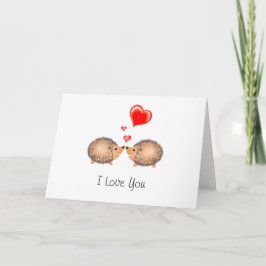 Tarjeta Te amo dibujo de los erizos