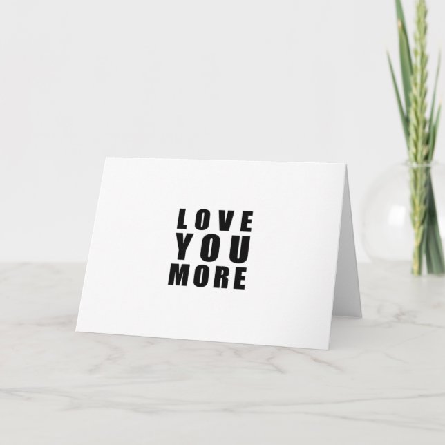 Tarjeta Te Amo Diseño Mínimo Elevado  (Anverso)