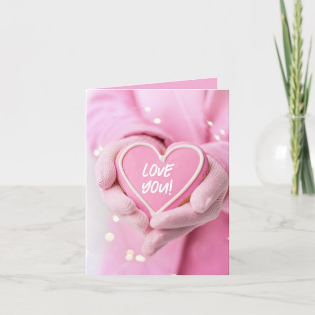 Tarjeta "¡Te amo!" Dulce Regalo de San Valentín (Anverso)