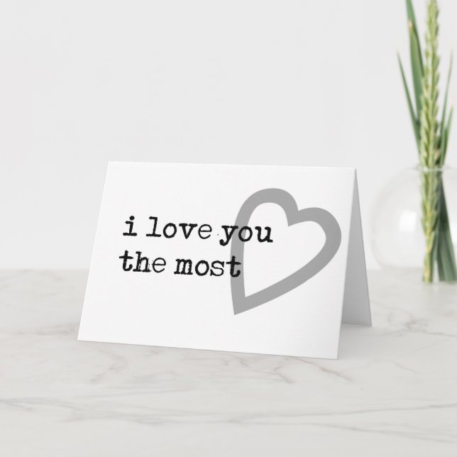 Tarjeta te amo el corazón más lindo (Anverso)