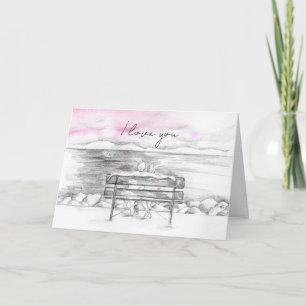 Tarjeta Te Amo El día de San Valentín Pareja De Vela