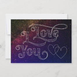 Tarjeta Te Amo El Moderno Y Oscuro Corazón Elegante Espaci