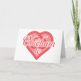 Tarjeta Te amo en búlgaro - Obicham te