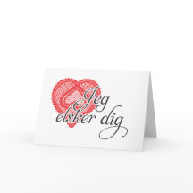 Te amo en danés - empuje del elsker de Jeg