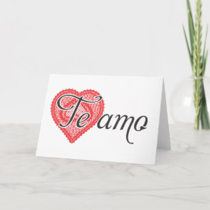 Tarjeta Te amo en español - Te amo