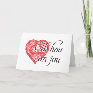 Tarjeta Te amo en holandés - Ik hou van jou