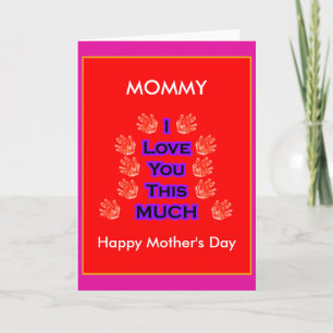 Tarjeta Te amo este día de la madre púrpura jGibney