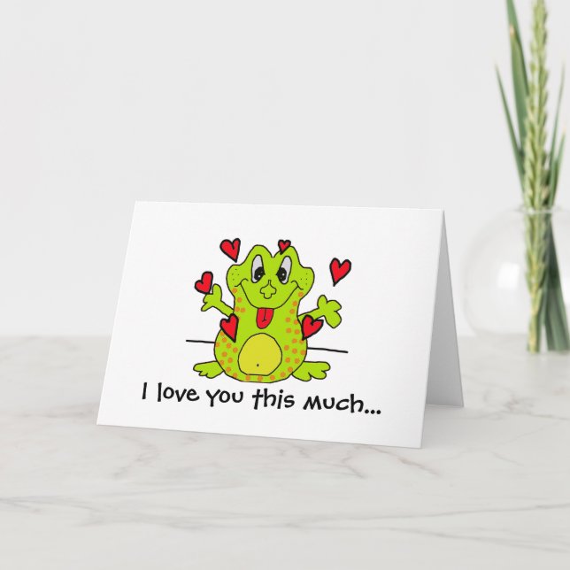 Tarjeta Te amo este mucho… (Anverso)