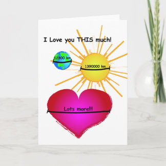 Tarjeta ¡Te amo ESTE mucho!