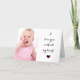 Tarjeta Te amo foto personalizada