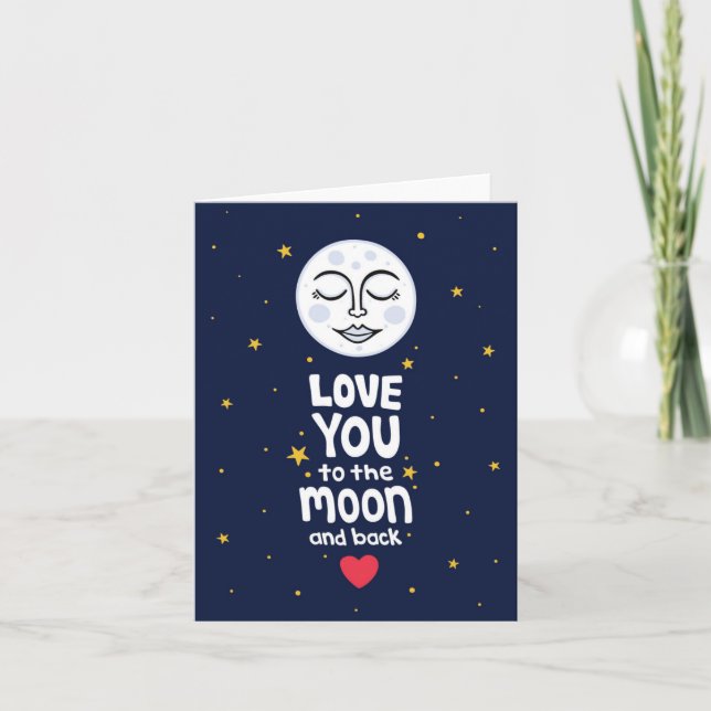 Tarjeta Te Amo Hasta la Luna y de Regreso (Anverso)