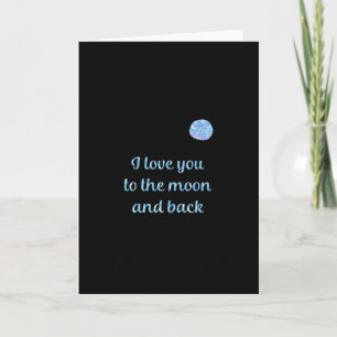 Tarjeta Te Amo Hasta La Luna Y De Regreso Acuarela Plata 