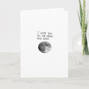 Tarjeta Te Amo Hasta La Luna Y De Regreso Arte Estético Mo