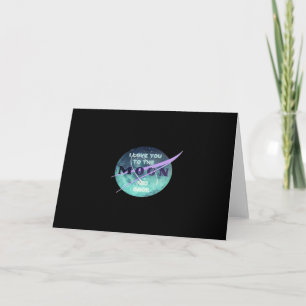 Tarjeta Te Amo Hasta La Luna Y De Regreso Diseño Mínimo De