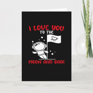 Tarjeta Te Amo Hasta La Luna Y De Regreso Divertido San Va
