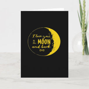 Tarjeta Te Amo Hasta La Luna Y De Regreso Media Luna Roma