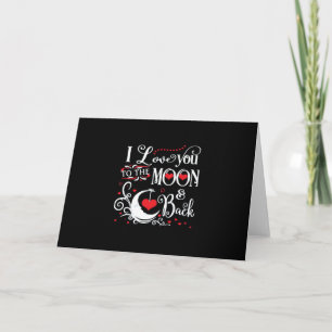 Tarjeta Te Amo Hasta La Luna Y De Regreso Recuerdo Románti