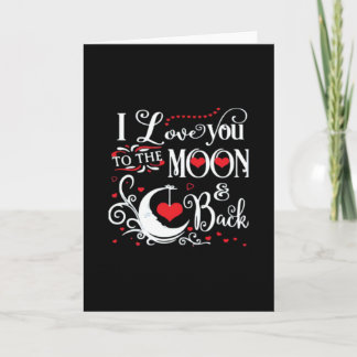 Tarjeta Te Amo Hasta La Luna Y De Regreso Romántico Recuer