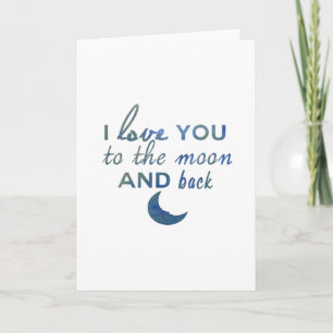 Tarjeta Te Amo Hasta La Luna Y De Regreso San Valentín Rom