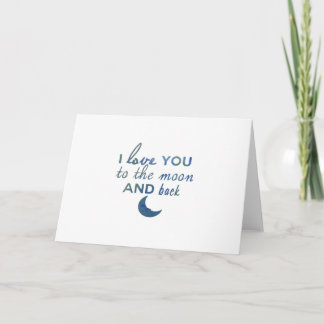 Tarjeta Te Amo Hasta La Luna Y De Regreso San Valentín Rom