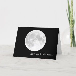 Tarjeta Te amo hasta la luna y de vuelta. -
