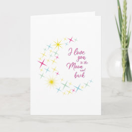 Tarjeta Te amo hasta la luna y de vuelta