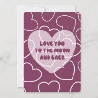 Tarjeta Te amo hasta la luna y de vuelta