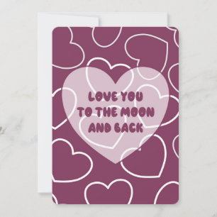 Tarjeta Te amo hasta la luna y de vuelta