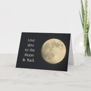 Tarjeta Te amo hasta la luna y de vuelta