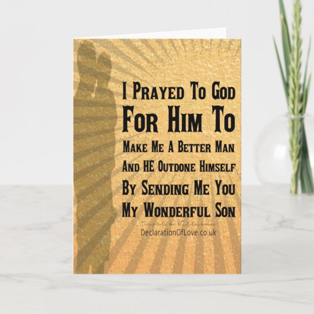 Tarjeta Te Amo Hijo (Anverso)