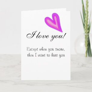 Tarjeta Te Amo Humor Ronquido Divertido Aniversario San Va