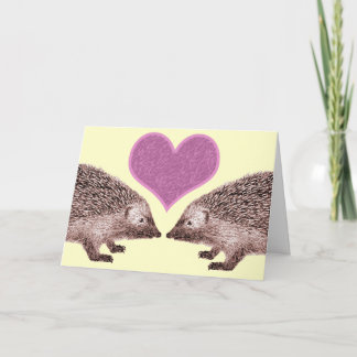 Tarjeta Te Amo Incluso Cuando Te Encantan Dos Hedgeogares.