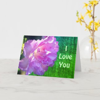 Tarjeta Te Amo La Flor Rosa Azalea
