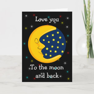 Tarjeta Te Amo La Luna Y De Regreso