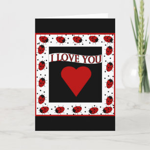 Tarjeta Te Amo Ladybugs