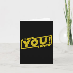 Tarjeta Te Amo Lo Sé - Regalo de citas de películas de éxi