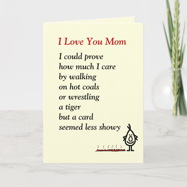 Tarjeta Te Amo Mamá (Anverso)